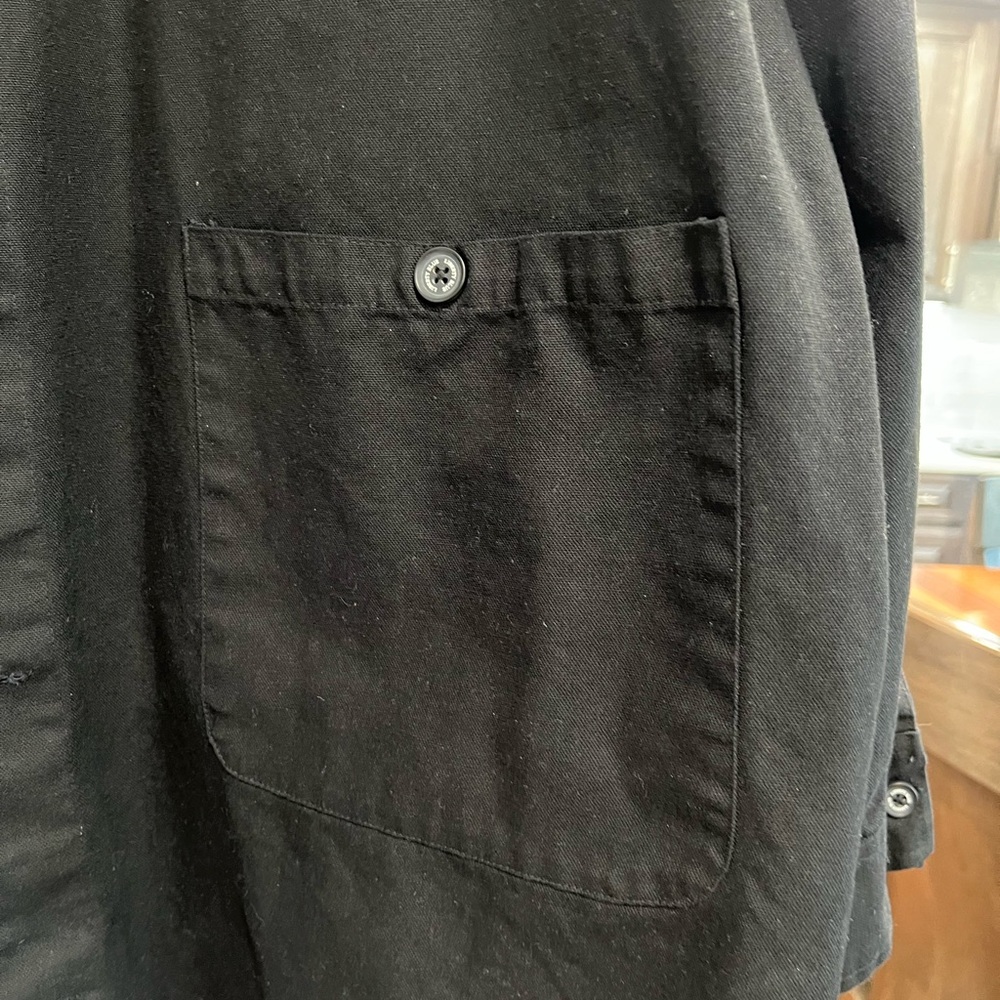 Liberty Blues Men's Black Shirt Jacket Unlined Cotton Twill 5 XL Tall - Picture 5 of 11